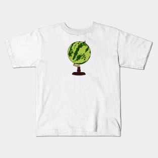 The world is just a watermelon shaped spinny thing Kids T-Shirt